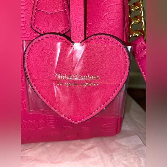 Juicy Couture👑✨ FREE LOVE 💕 🩷 embossed satchel ✨👛🩷 BRAND NEW WITH TAGS 🏷️ - Picture 3 of 5